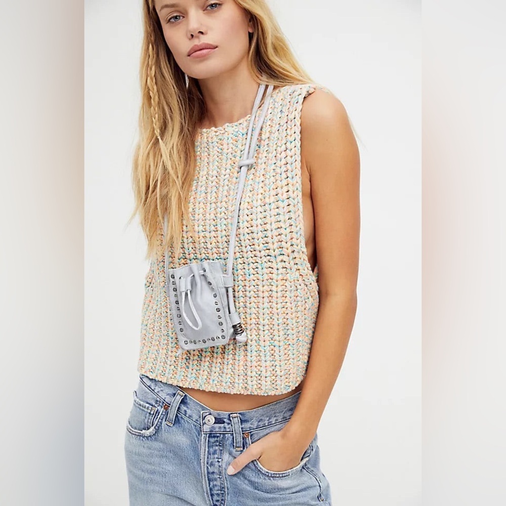 Free People multi knot hoopla tank vest Multicolor Sleeveless crop Top - Picture 8 of 8